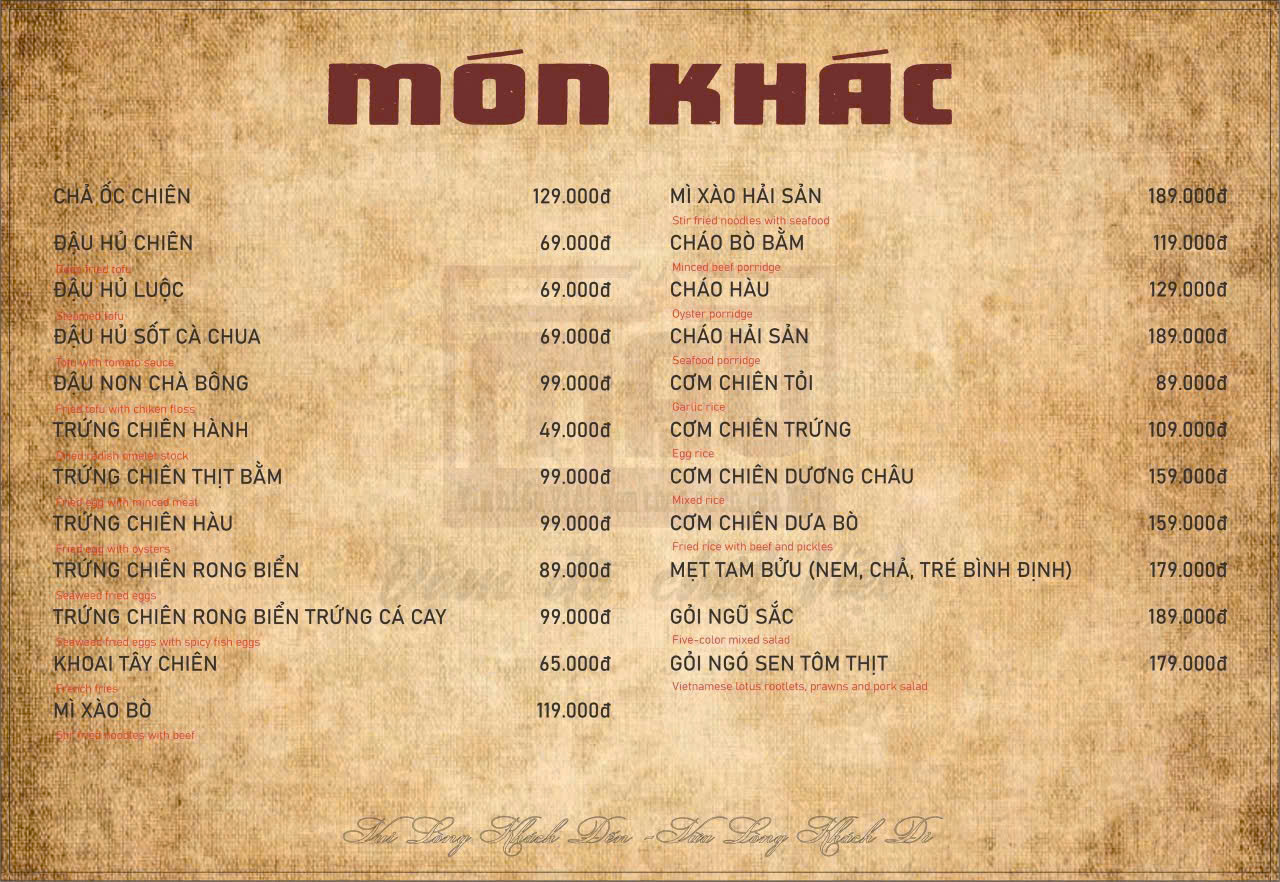 Thực đơn 10